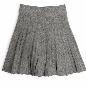 ZaraGrey Pleated Knit Skirt Size M